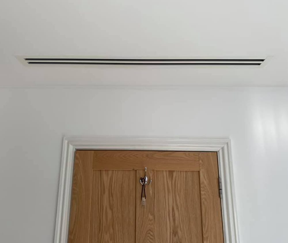 domestic air conditioning above door